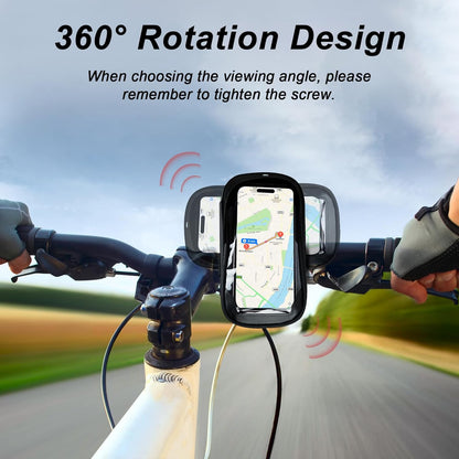 Waterproof Bike Phone Holder - Sensitive Touchscreen & Face ID - Universal Mobile Phone Holder for Motorcycle & Scooter - Black - Image 5