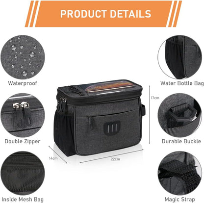 Waterproof Bike Frame Bag - Large Capacity - Top Tube Phone Holder - For MTB Mountain Bike & Road Bike - Image 2