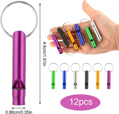 Metal Emergency Whistles - Set of 12 - Referee Whistles for Sports, School & Outdoors - Image 2