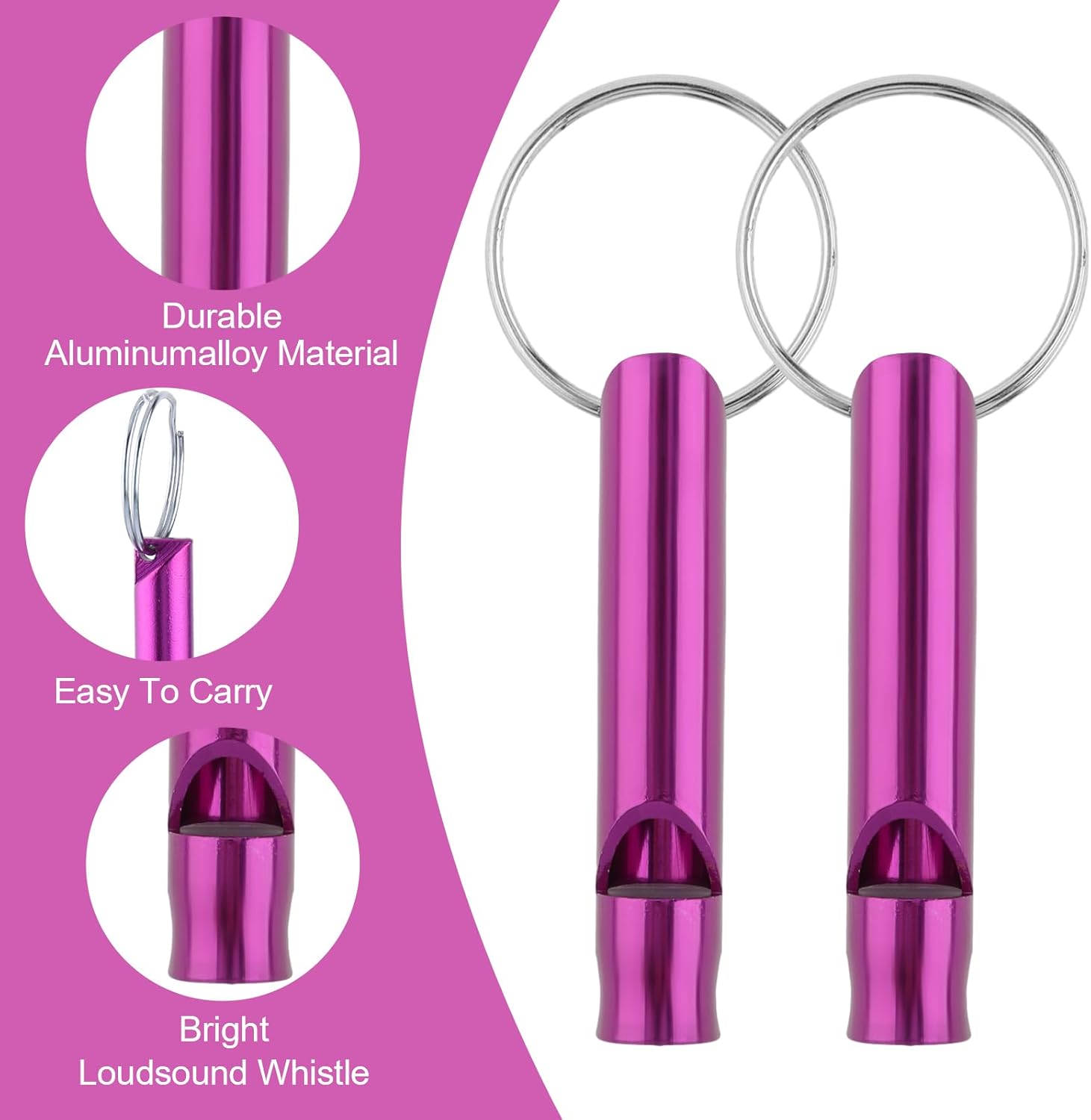 Metal Emergency Whistles - Set of 12 - Referee Whistles for Sports, School & Outdoors - Image 3