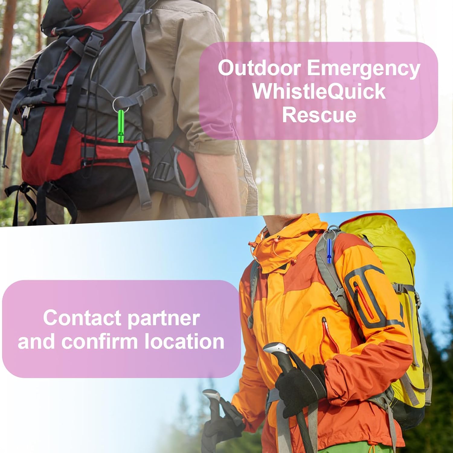 Metal Emergency Whistles - Set of 12 - Referee Whistles for Sports, School & Outdoors - Image 5