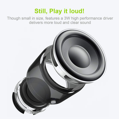 Mini Bluetooth Speaker (Silver) | Portable & Pocket-Sized | Powerful Bass with Passive Radiator | 12-Hour Battery Life | Ideal for Outdoors - Image 3