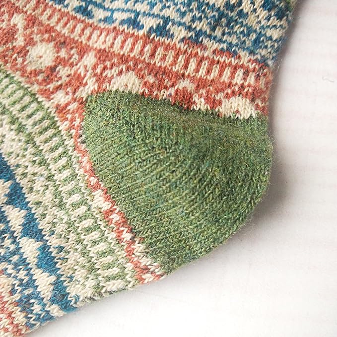 Winter Socks - 5 Pairs of Thick Wool Socks - For Women and Girls - Breathable and Soft - Multicolor Design - Image 3