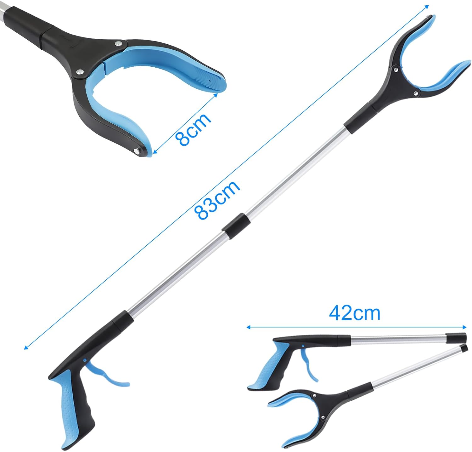 Grabber Set of 2 - 83 cm - Foldable Grabber - With Magnet & 360° Rotating Head - Litter Grabber - Image 2