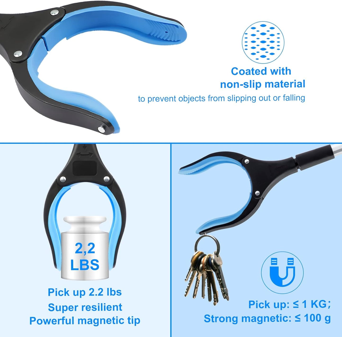 Grabber Set of 2 - 83 cm - Foldable Grabber - With Magnet & 360° Rotating Head - Litter Grabber - Image 3