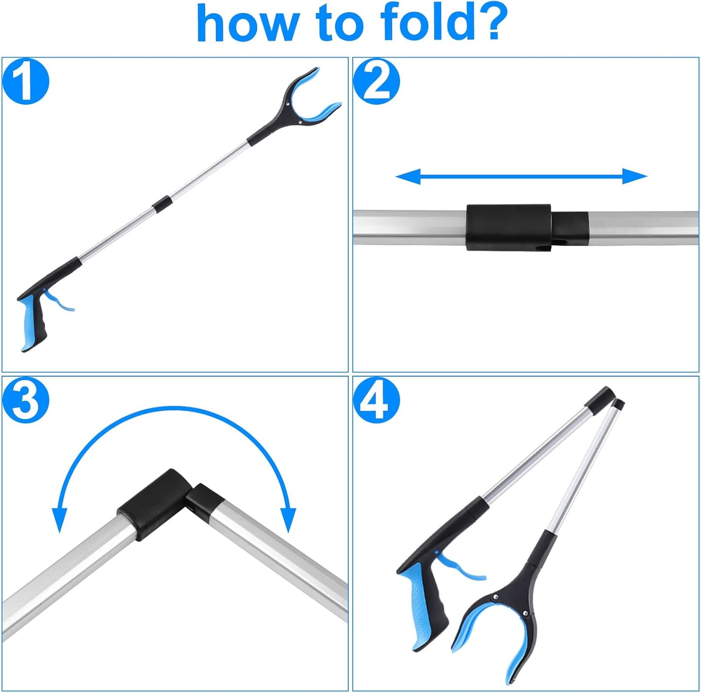 Grabber Set of 2 - 83 cm - Foldable Grabber - With Magnet & 360° Rotating Head - Litter Grabber - Image 4