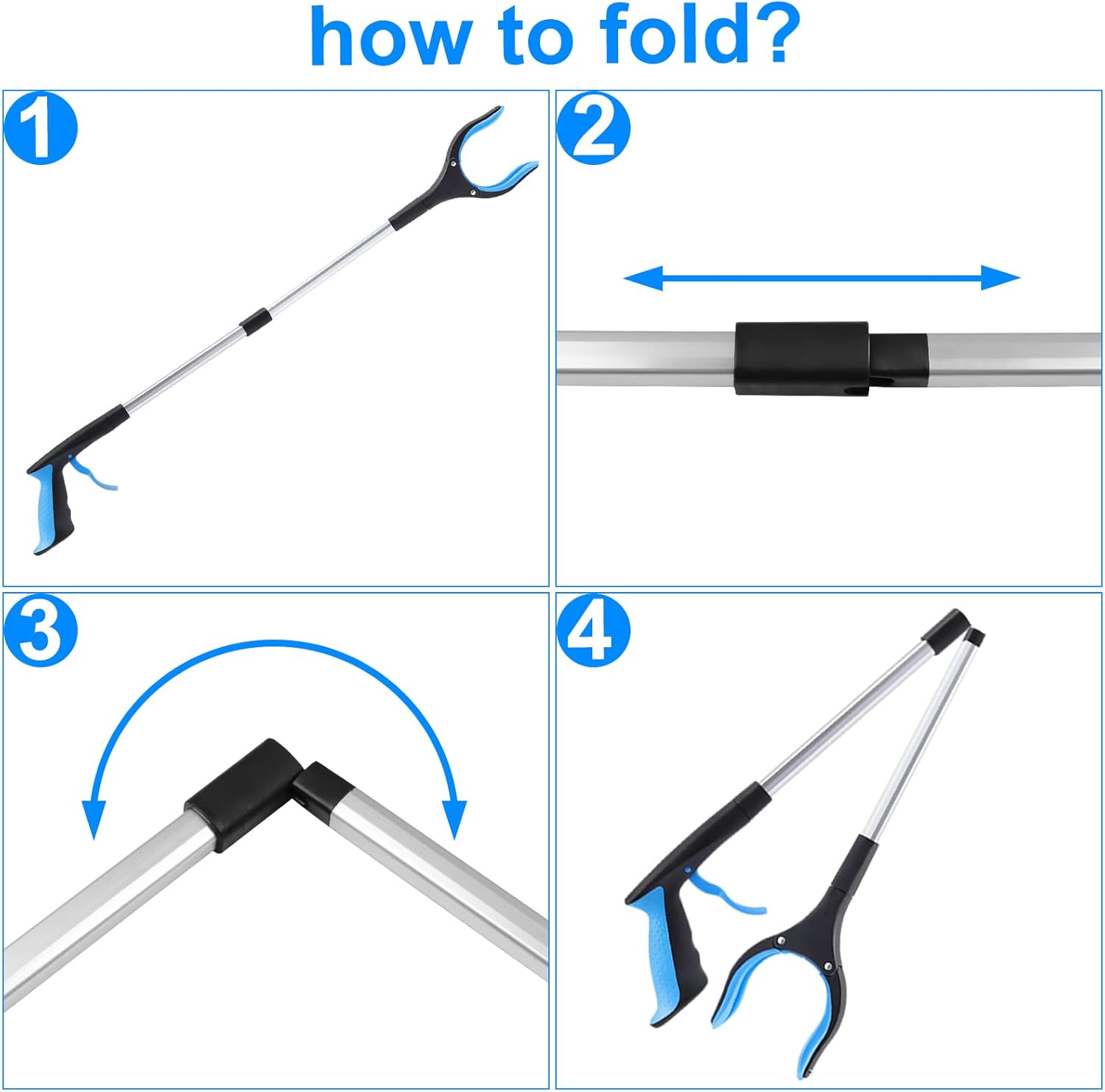 Grabber Set of 2 - 83 cm - Foldable Grabber - With Magnet & 360° Rotating Head - Litter Grabber - Image 4