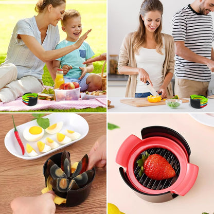 3-in-1 Egg Slicer - Egg Separator - Stainless Steel 304 - For Eggs, Strawberries & Soft Foods - Easy to Clean - Image 4