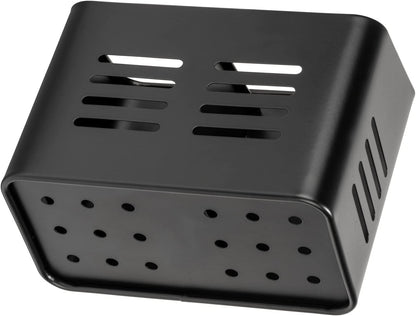 Stainless Steel Cutlery Basket Black - 430 Stainless Steel - Cutlery Holder & Drainer - With Bottom Holes - Square - 16 x 13.5 cm - Image 2