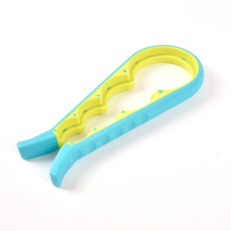 Multifunctional Jar Opener & Bottle Opener - Non-Slip Kitchen Aid - Ideal for the Elderly & Weak Hands - Blue