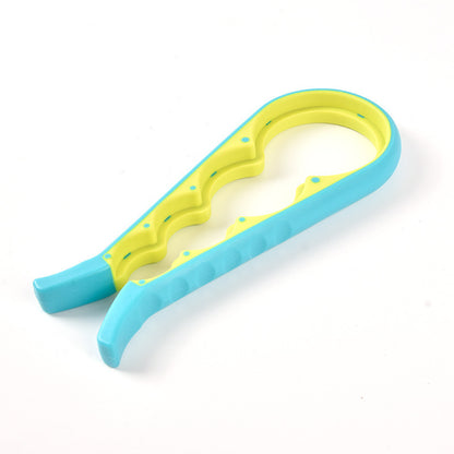 Multifunctional Jar Opener & Bottle Opener - Non-Slip Kitchen Aid - Ideal for the Elderly & Weak Hands - Blue