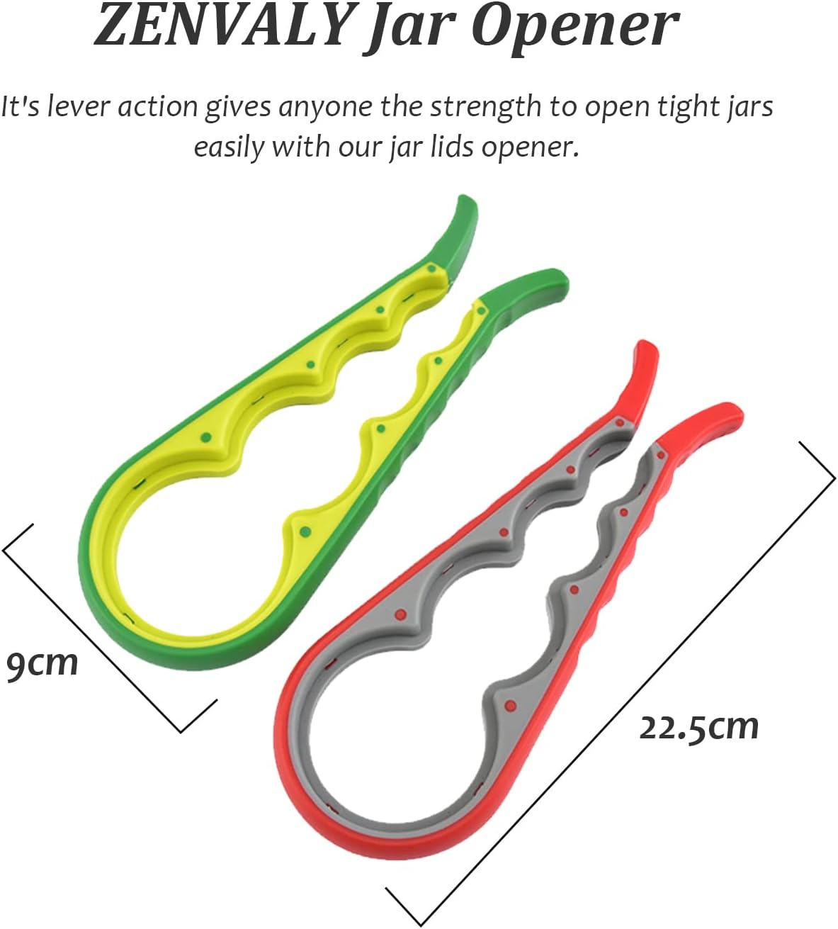 Multifunctional Jar Opener & Bottle Opener - Non-Slip Kitchen Aid - Ideal for the Elderly & Weak Hands - Orange - Image 2