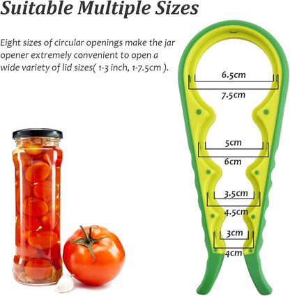 Multifunctional Jar Opener & Bottle Opener - Non-Slip Kitchen Aid - Ideal for the Elderly & Weak Hands - Orange - Image 3