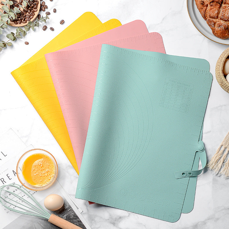 Large Silicone Baking Mat - 60x40 cm - Non-slip Dough Mat with Measurement Marking - Rolling Mat for Dough & Fondant - Green - Image 3