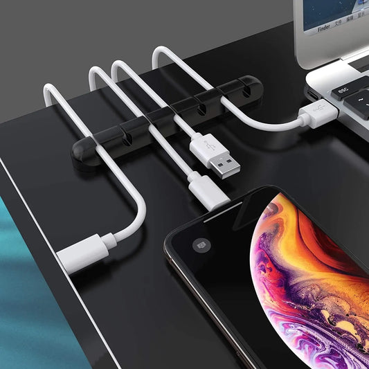 3 Pack Self-Adhesive Cable Clips, Desktop Cable Holders for USB Cords, Chargers and Earphones, Home Office and Bedside Use, Black - Image 3