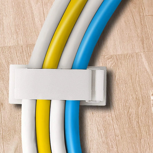 50 Pack Adjustable Self-Adhesive Cable Clips, Cable Management Clamps for Desks, TVs, Chargers and Power Cords, White - Image 4