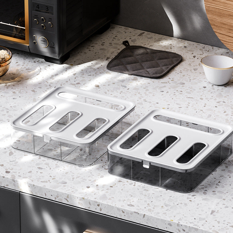 Transparent Bag Storage Box - Plastic Dispenser for Sandwich Bags & Freezer Bags - Kitchen Drawer Organizer - Image 4