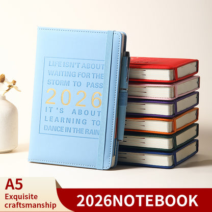Agenda 2026 - Daily Agenda & Planner - A5 Format - 365 Day Overview - Hardcover - [Red] - Image 2