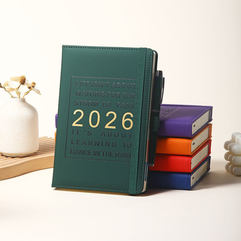 Agenda 2026 - Daily Agenda & Planner - A5 Format - 365 Day Overview - Hardcover - [Red] - Image 4
