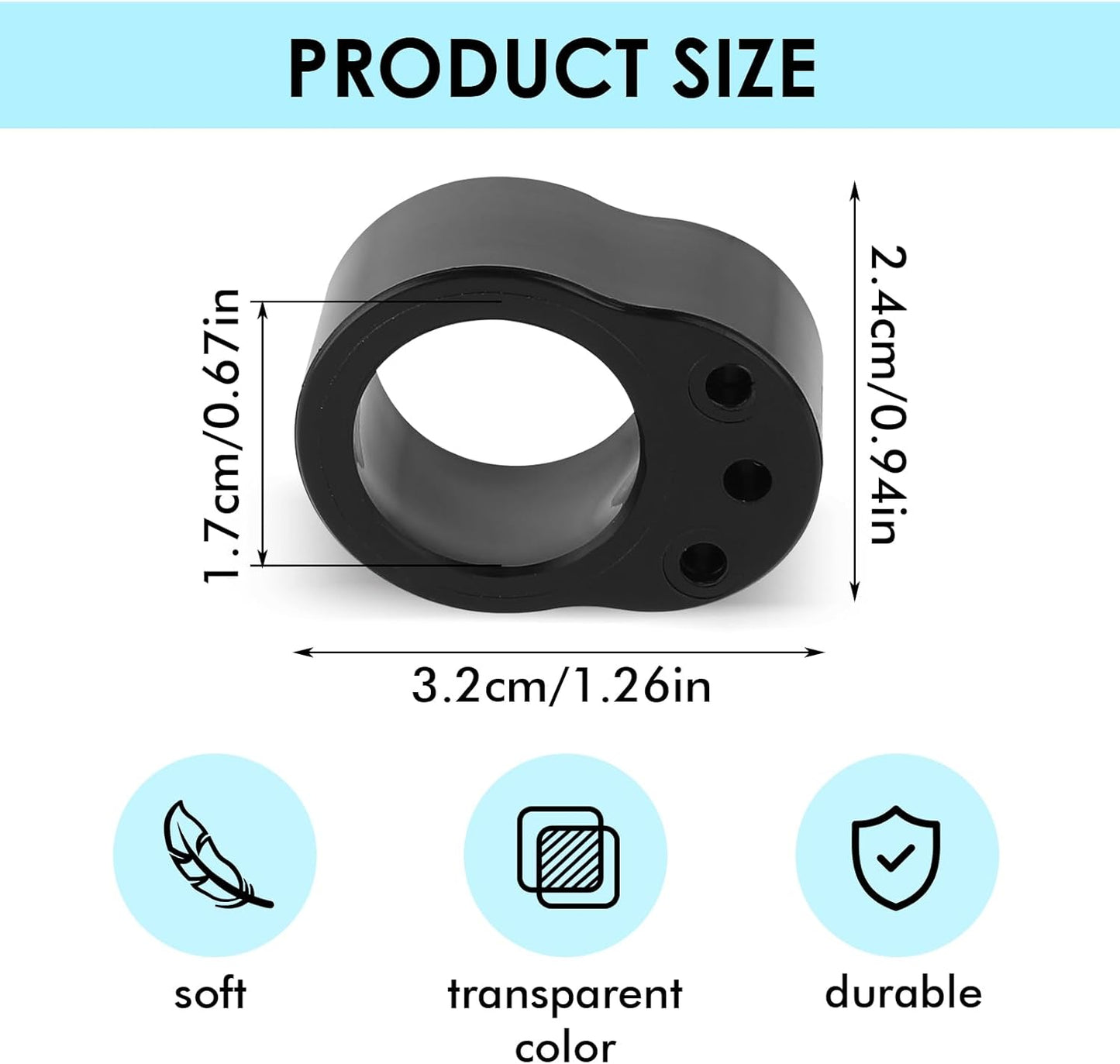 Door Handle Protectors Black - Set of 10 - Door Stopper for Handle - Wall Protection - PVC Bumpers - Image 2