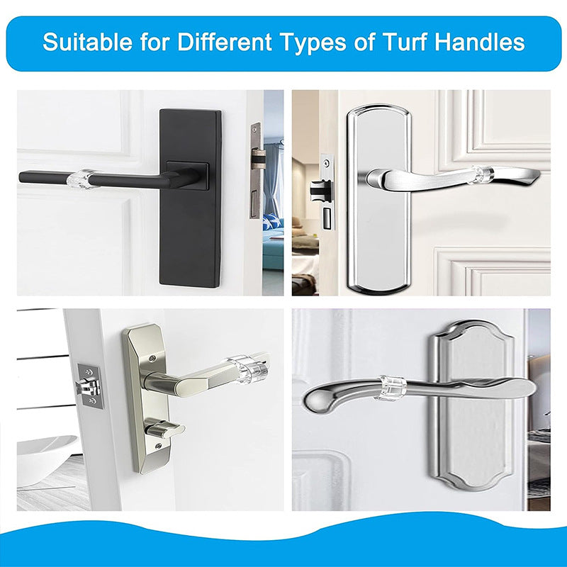 Door Handle Protectors White - Set of 6 - Door Stopper for Latch - Wall Protection - PVC Bumpers - Image 4