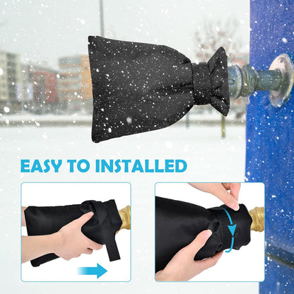 Outdoor tap covers set of 4 - thermal frost protection - waterproof tap protectors - black - Image 3