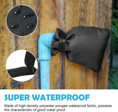 Outdoor tap covers set of 4 - thermal frost protection - waterproof tap protectors - black - Image 5