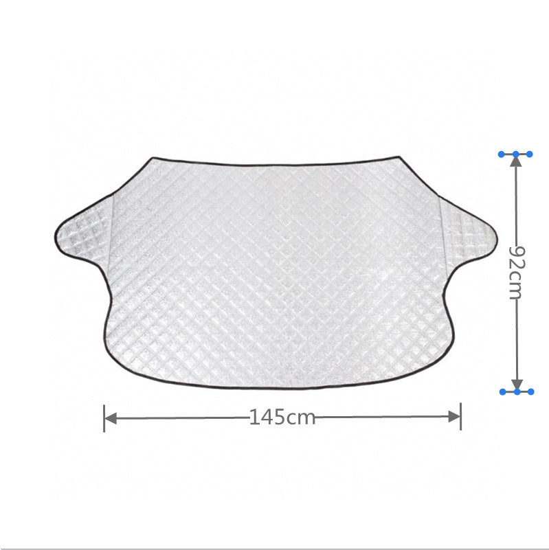 Car Windshield Cover - Anti-Freeze Blanket & Sunshade - Layered Winter Cover - 145 x 92 cm - Protection against Snow and Ice - Image 2