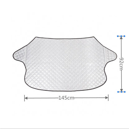 Car Windshield Cover - Anti-Freeze Blanket & Sunshade - Layered Winter Cover - 145 x 92 cm - Protection against Snow and Ice - Image 2