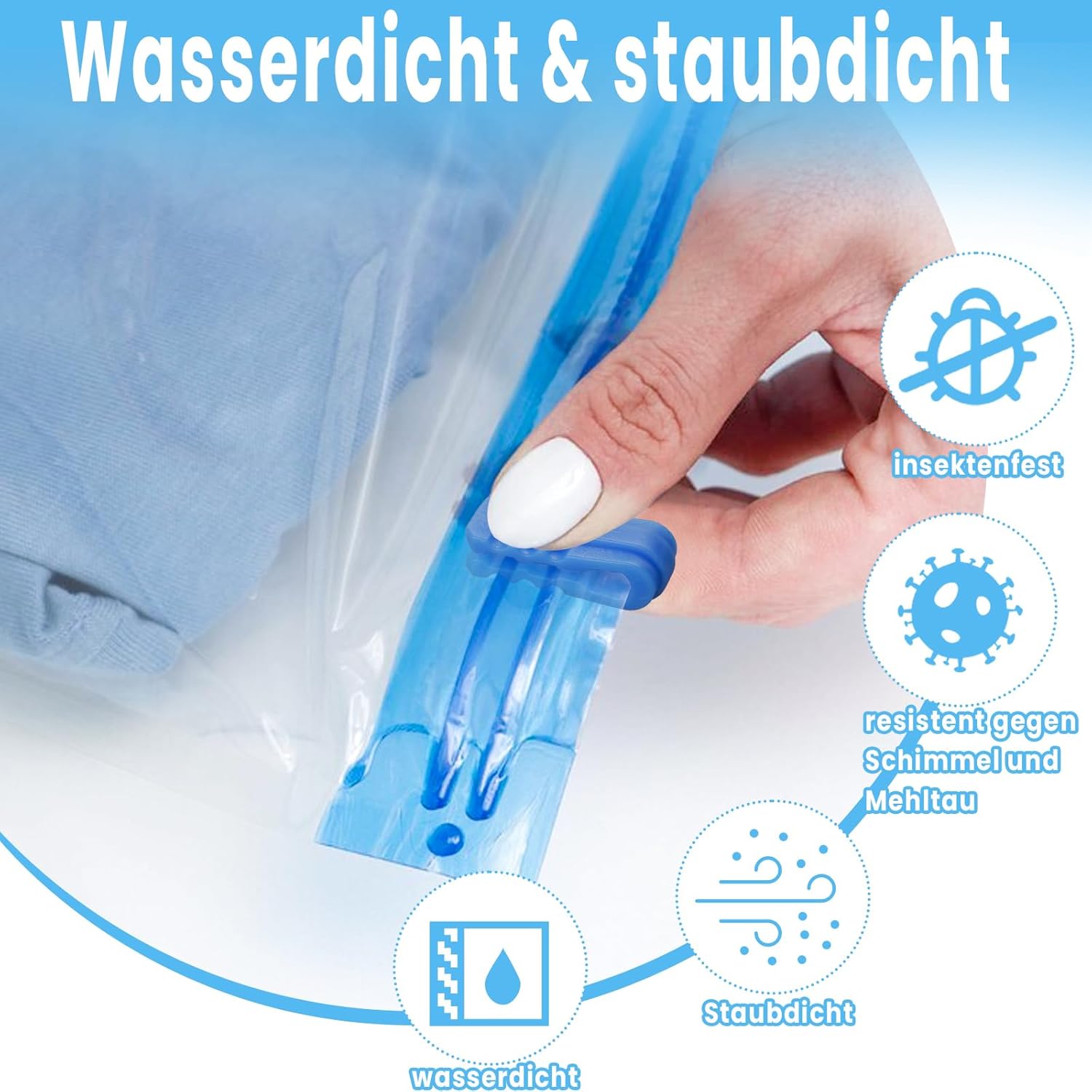 Roll Up Vacuum Bags for Travel - Pack of 14 - Clothing Compression Bags - No Pump Needed - 3 Sizes (35x50/40x50/40x60 cm) - Image 4