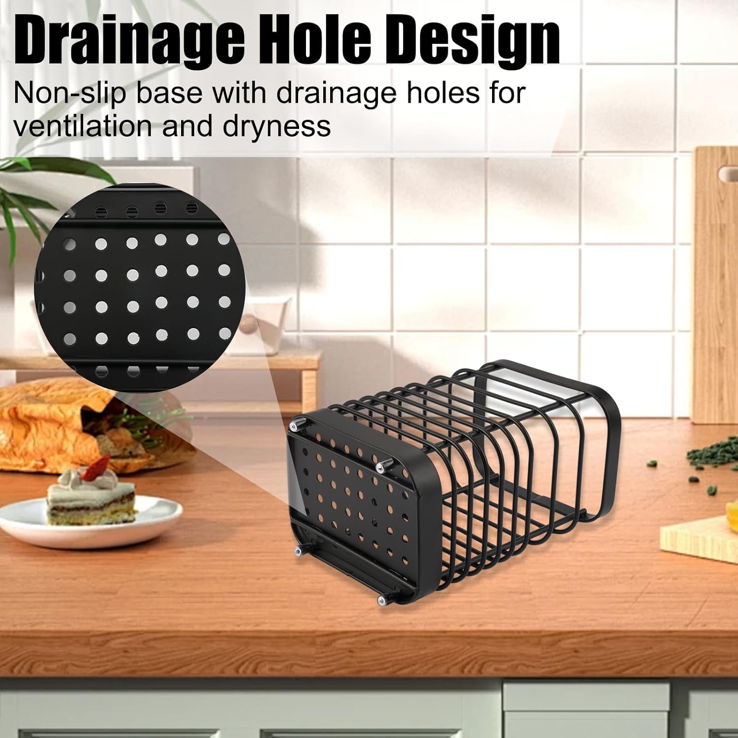 Kitchen utensil storage, cutlery basket stainless steel kitchen utensil holder stainless steel for worktop kitchen utensil holder cutlery holder worktop cutlery basket for kitchen utensils - Image 3