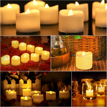 14x LED Candles - Moving Flame & Real Wax - 3D Wick - Battery Operated - For Christmas and Mood Lighting - Image 4