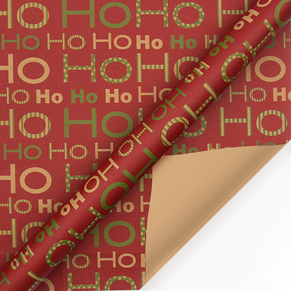 Christmas Wrapping Paper - 6 Sheets - Retro & Vintage Design - Complete Set with 2x Rope, Tape & Stickers - Gift Wrap - Image 3