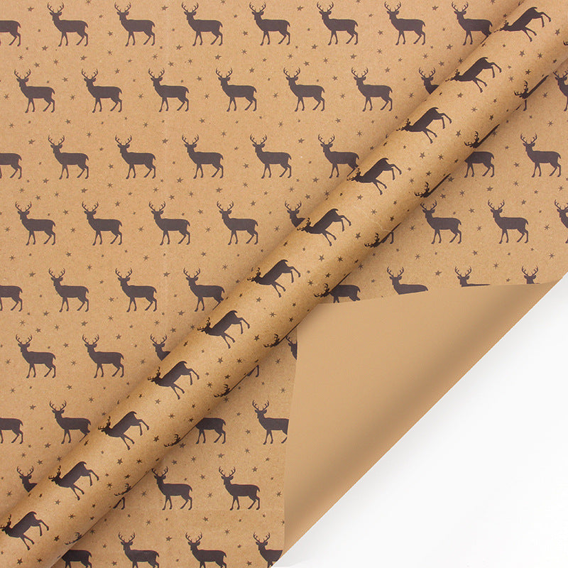 Christmas Wrapping Paper - 6 Sheets - Retro & Vintage Design - Complete Set with 2x Rope, Tape & Stickers - Gift Wrap - Image 5