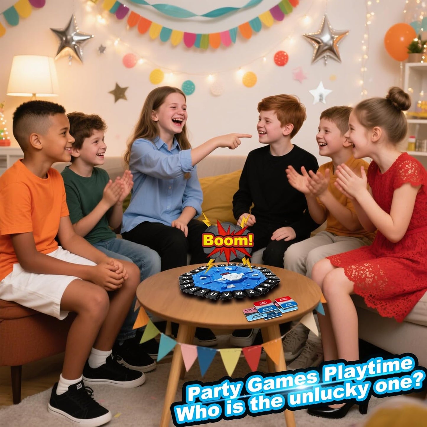 Board Game - 24-Letter Press Game - Fun and Fast Puzzle Game - Includes Two Modes - Covers 220 Theme Categories - Suitable for boys and girls aged 3 and up (2-8 players) - Word Game for Kids and Adults, Christmas and Birthday Gift - Blue - Image 4