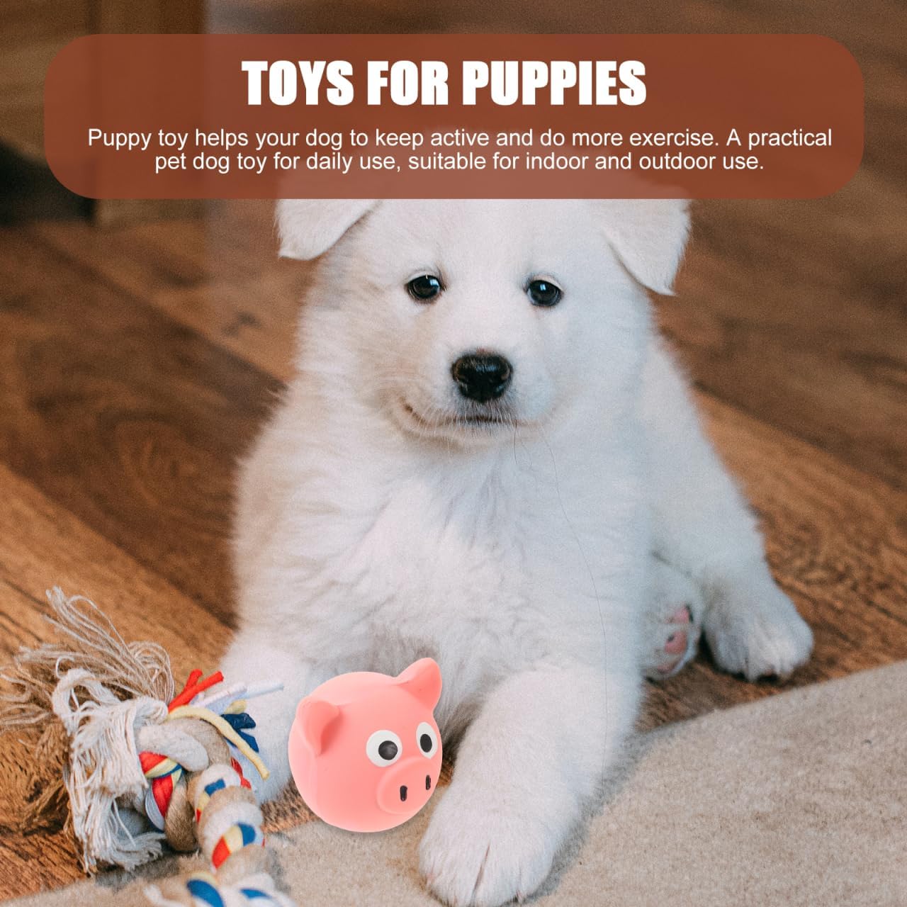 Interactive Dog Toy - Squeaky Pig Chew Toy - Beneficial for dogs and puppies - Makes playtime more fun for pets - Makes a purring sound - Image 4