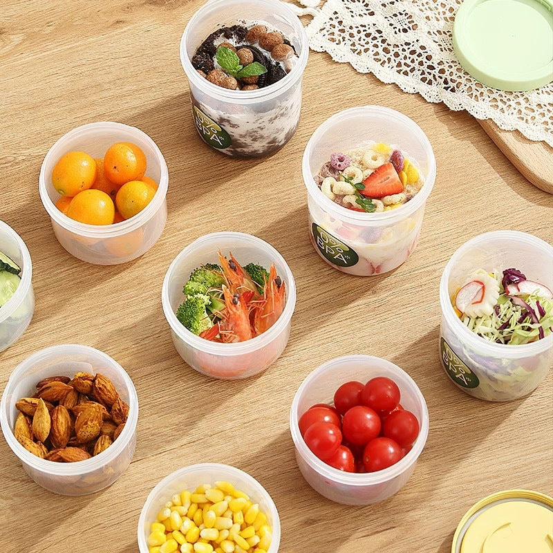 Yogurt Cup To Go Portable Salad Cup with Fork - Double-Walled Leak-Proof Yogurt, Fruit & Oatmeal Cup - Takeaway Breakfast Cup - Reusable Cheese Cup - Double-Walled - 920 ml - Image 4