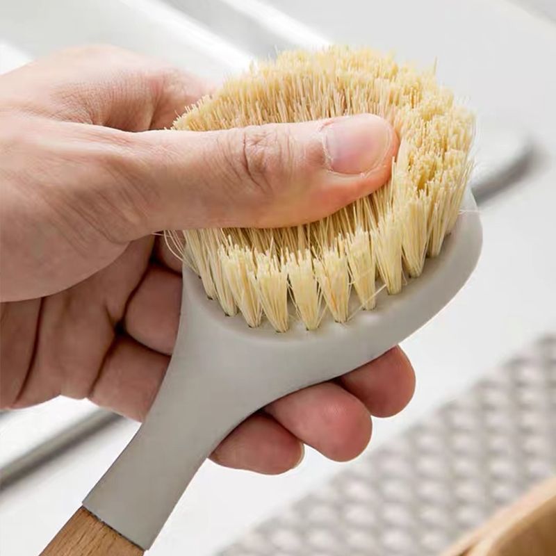 Natural Sisal Dishwashing Brush with Wooden Handle – Eco-Friendly Pan and Dish Brush – Long Handle Kitchen Cleaning Brush – Durable & Scratch-Free - Image 3