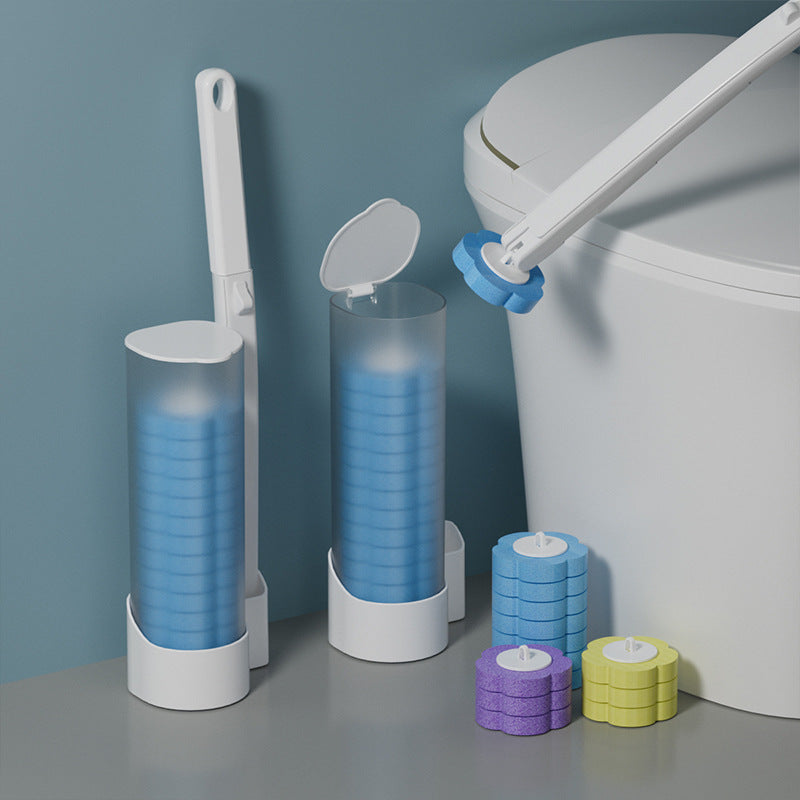 Toilet brush - Replacement brush heads - Replaceable toilet brush set - Highly effective cleaning - Suitable for bathrooms and toilets -40*10cm- Hygienic and convenient (Ocean Blue) - Image 3