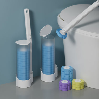 Toilet brush - Replacement brush heads - Replaceable toilet brush set - Highly effective cleaning - Suitable for bathrooms and toilets -40*10cm- Hygienic and convenient (Ocean Blue) - Image 3