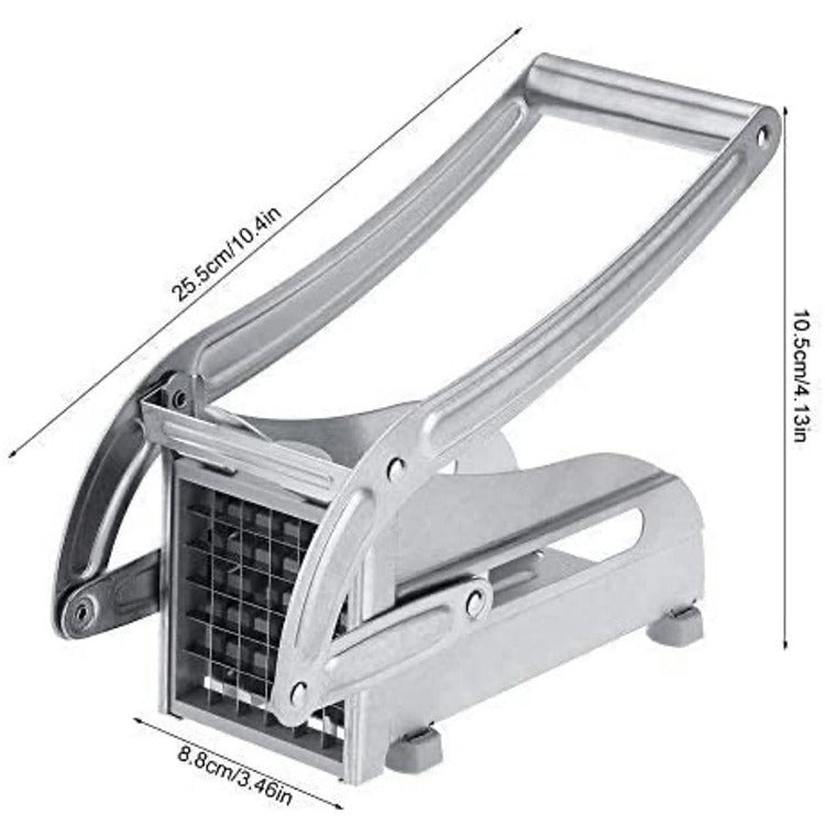 Potato Slicer - Household Manual Potato Slicer Made of Stainless Steel - Cucumber Slicer - Multifunctional French Frying Machine - Image 2