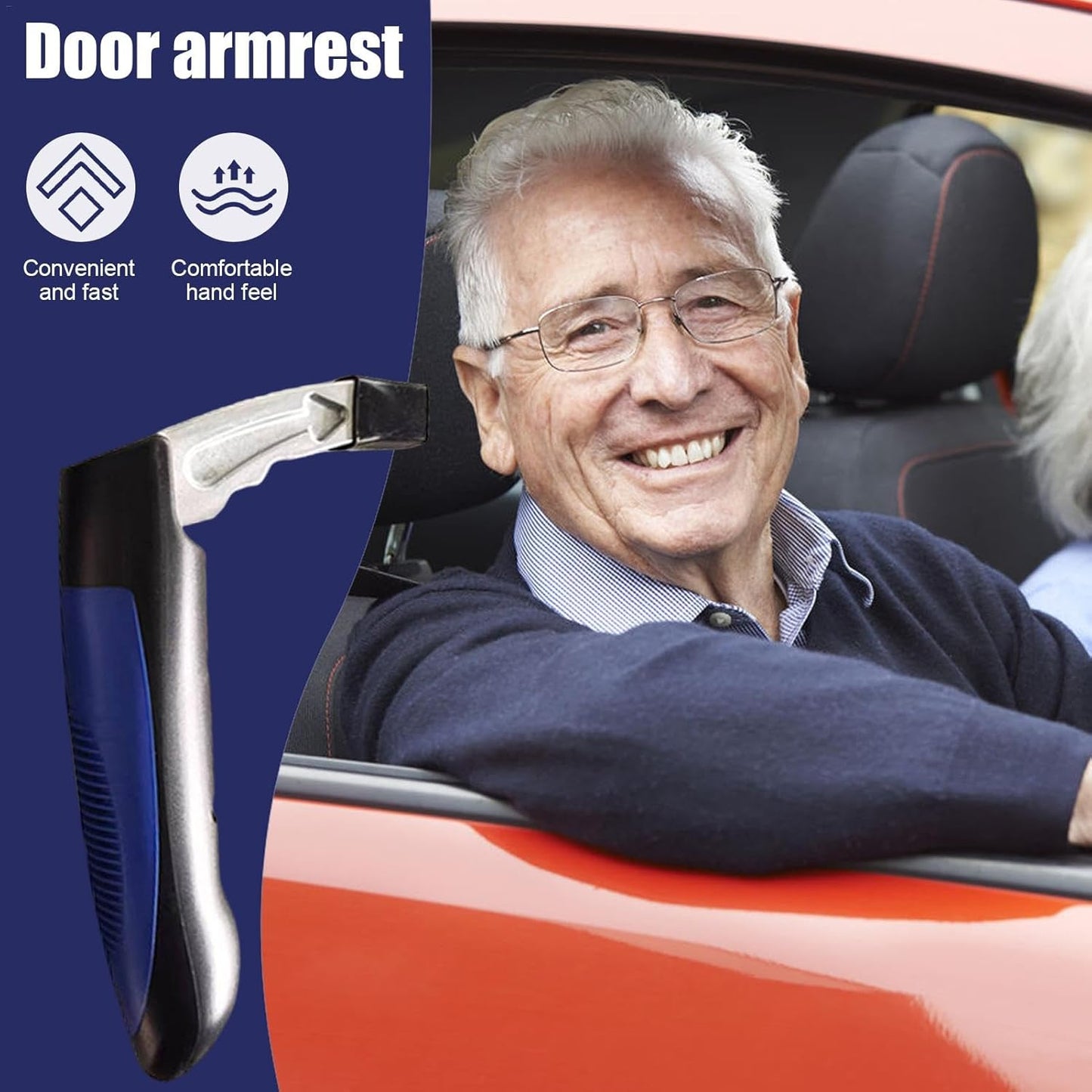 Safety Hammer - Portable Car Walking Stick - Car Seat Safety Hammer - Provides elderly with car grab handles and travel assistance, lightweight and ergonomic aid for getting in and out of vehicles. - Image 3