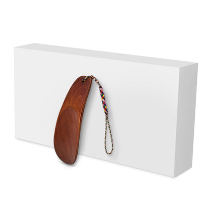 Shoehorn - Wooden Mini Shoehorn - Portable Shoe Helper - Japanese Design - Compact - With Braided Wrist Strap - Suitable for Children - Image 2