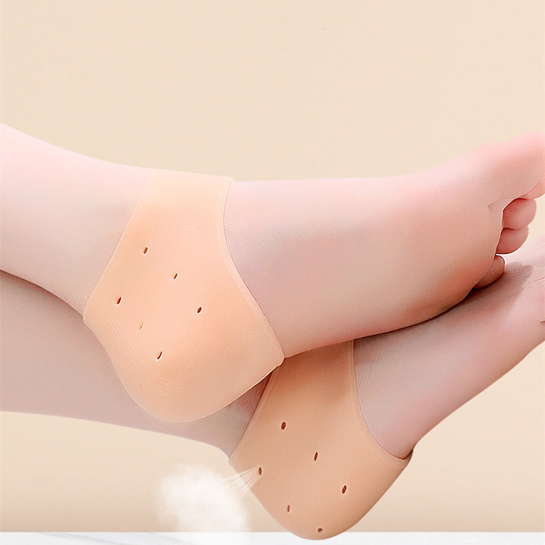 Silicone Heel Protectors – Anti-Crack Heel Socks – Moisturizing Heel Socks for Dry & Cracked Heels – Comfortable for Women and Men – Anti-Friction & Recovery - Image 3