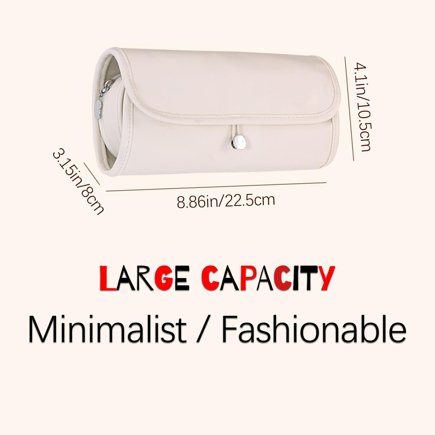 1pcs Toiletry Bag - Makeup Bag - Portable Foldable Makeup Bag, Multi-Compartment Cosmetic Box, Waterproof Travel & Daily Storage Bag Made of PU Leather - Image 2