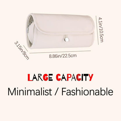 1pcs Toiletry Bag - Makeup Bag - Portable Foldable Makeup Bag, Multi-Compartment Cosmetic Box, Waterproof Travel & Daily Storage Bag Made of PU Leather - Image 2