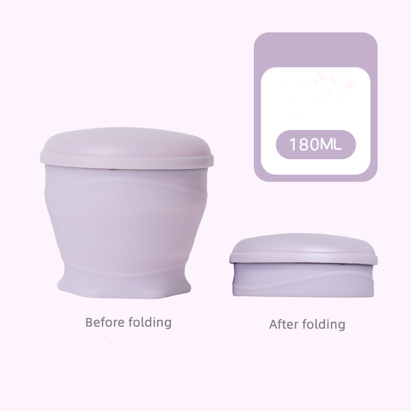 1pcs Water Bottle - Collapsible Cup - Silicone Collapsible Travel Mug, Reusable, Portable, Foldable Design, Outdoor, Hot and Cold Drinks, Hiking, Camping(Purple)