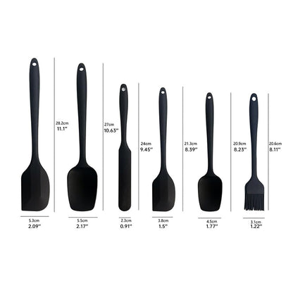 Baking - Silicone Spatulas - Set of 6 Silicone Spatulas, Heat Resistant up to 600°F, Food Safe, BPA Free, Flexible, Suitable for Frying Eggs, Burgers and Pancakes（Pink） - Image 2