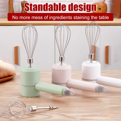 Hand Mixer Electric - Food Chopper - Onion Cutter - Food Processor - Multi-Chopper - Vegetable Cutter - Kitchen Mixer - Whisk - Cordless - Rechargeable - Garlic Cutter - Cream Whipper - Mini Blender - Baking Utensils - White - 1 Piece - Image 3