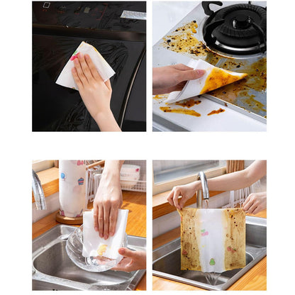 5 PCS Kitchen paper towel - Reusable tissue rolls, made from recycled paper, 50 sheets per roll, suitable for kitchens, furniture, dishes, etc. - Image 3